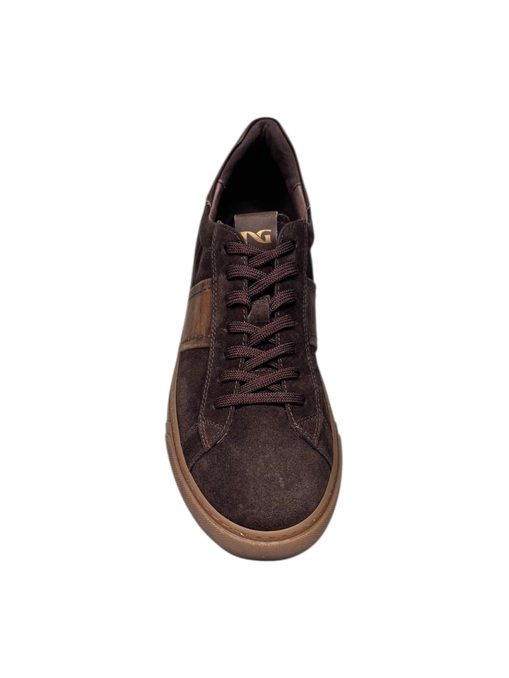 sneaker uomo pelle testa di moro