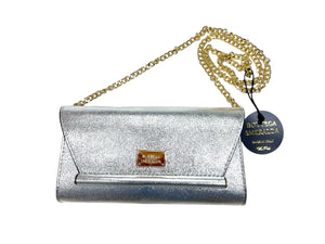 borsa pochette pelle donna bottega smeralda art.b332ll ARGENTO