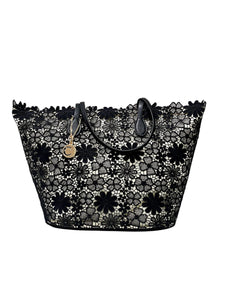 CAFèNOIR shopping in pizzo donna nero