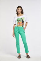 pantalone donna cafènoir art. c7jp0110g004 menta