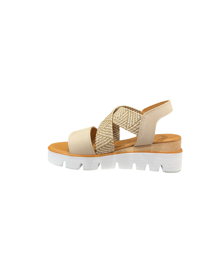 sandali donna pelle-elastici cinziasoft art.ca140297001 BEIGE