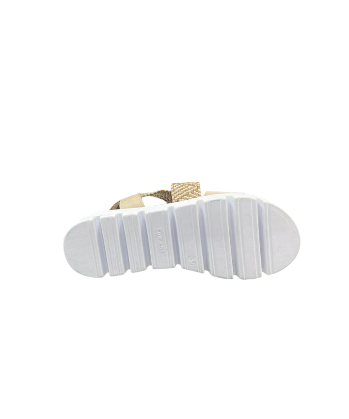 sandali donna pelle-elastici cinziasoft art.ca140297001 BEIGE