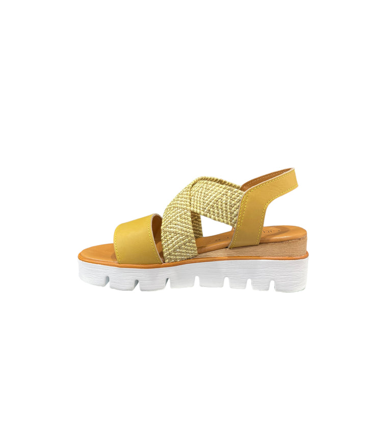 sandali donna pelle-elastici cinziasoft art.ca140297002 GIALLO