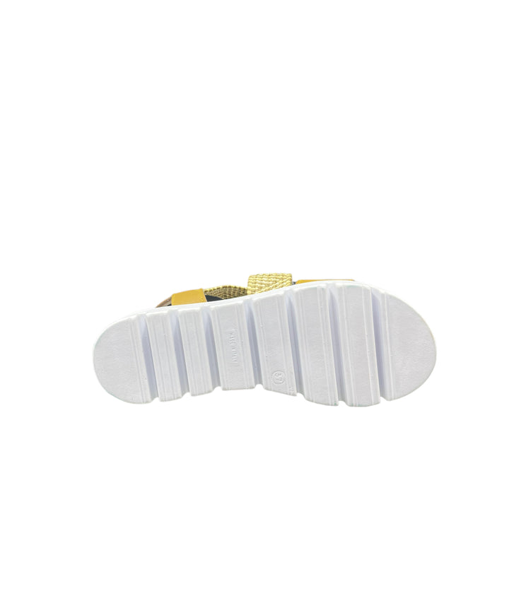 sandali donna pelle-elastici cinziasoft art.ca140297002 GIALLO