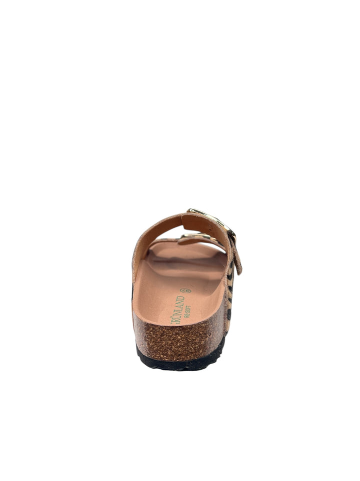 grunland ciabatta donna cuoio-animalier