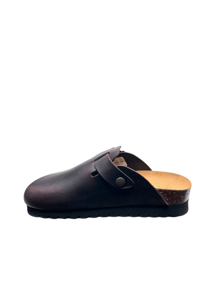 ciabatte donna pelle grunland hola art.cb2240 mogano