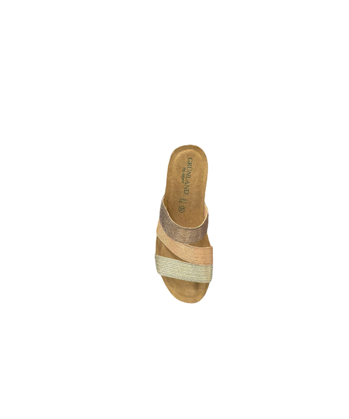 ciabatte donna grunland art. cb2564 platino multi