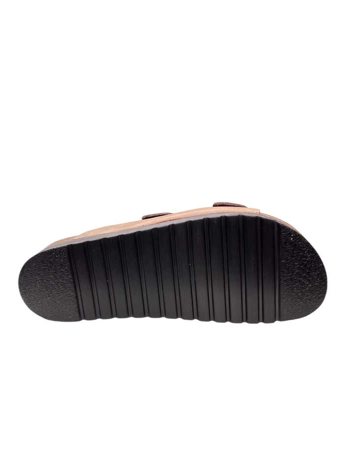 grunland ciabatta in pelle donna taupe