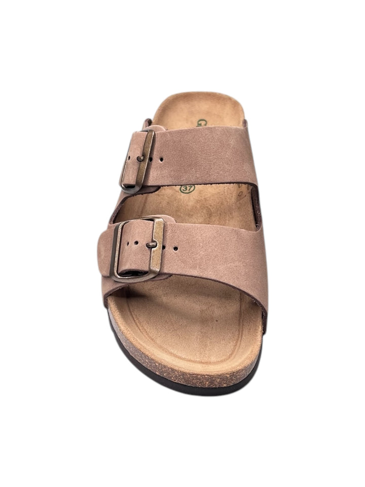 grunland ciabatta in pelle donna taupe