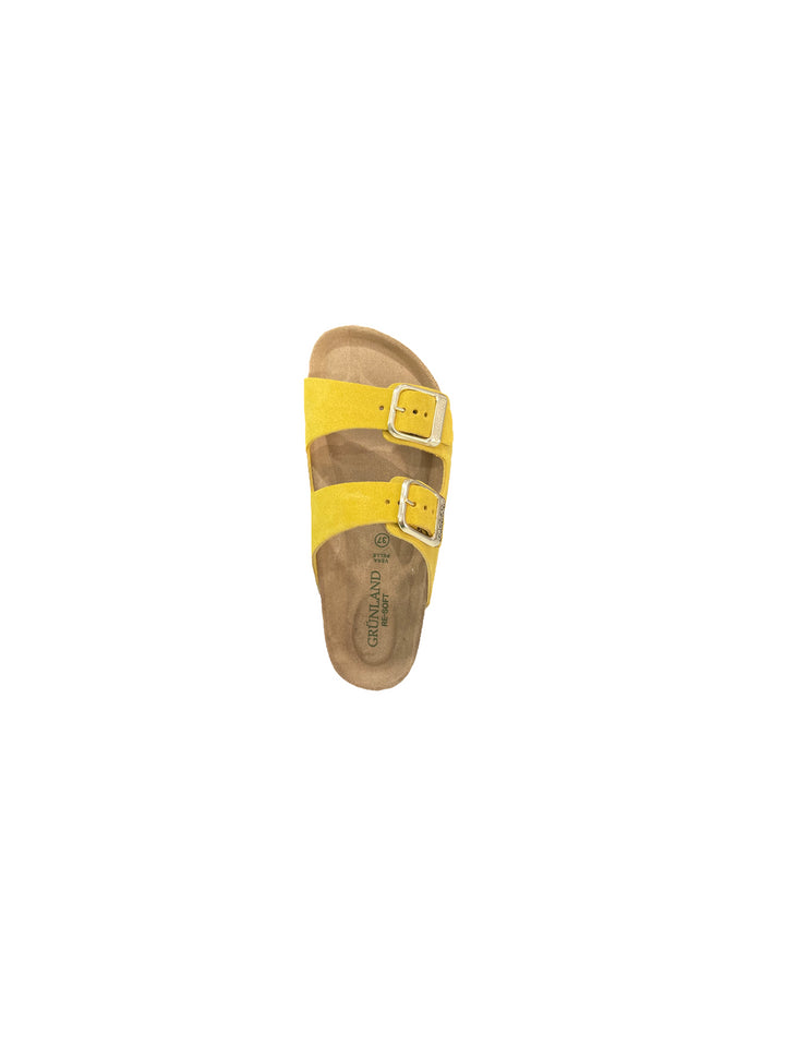 ciabatta donna pelle grunland art.cb2631-70  GIALLO
