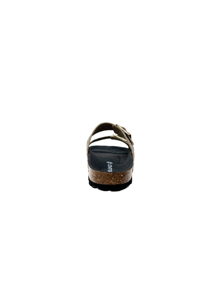 ciabatte glitter doppia fibbia donna grunland sara art.cb3038 cipria