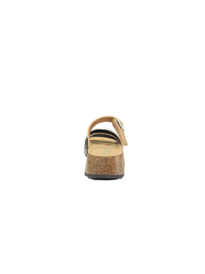 ciabatta donna pelle grunland cb3055 terra multi