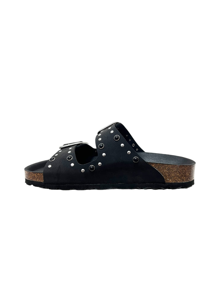 ciabatte doppia fibbia donna grunland re-soft enny art.cb3279 nero