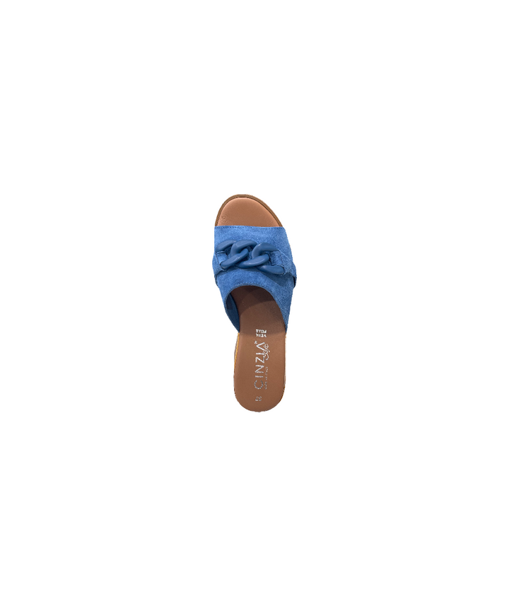 ciabatta donna pelle cinzia soft art.cb75574C-001 AZUL
