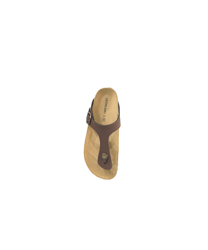 ciabatte infradito donna pelle grunland art. cc0010 mogano
