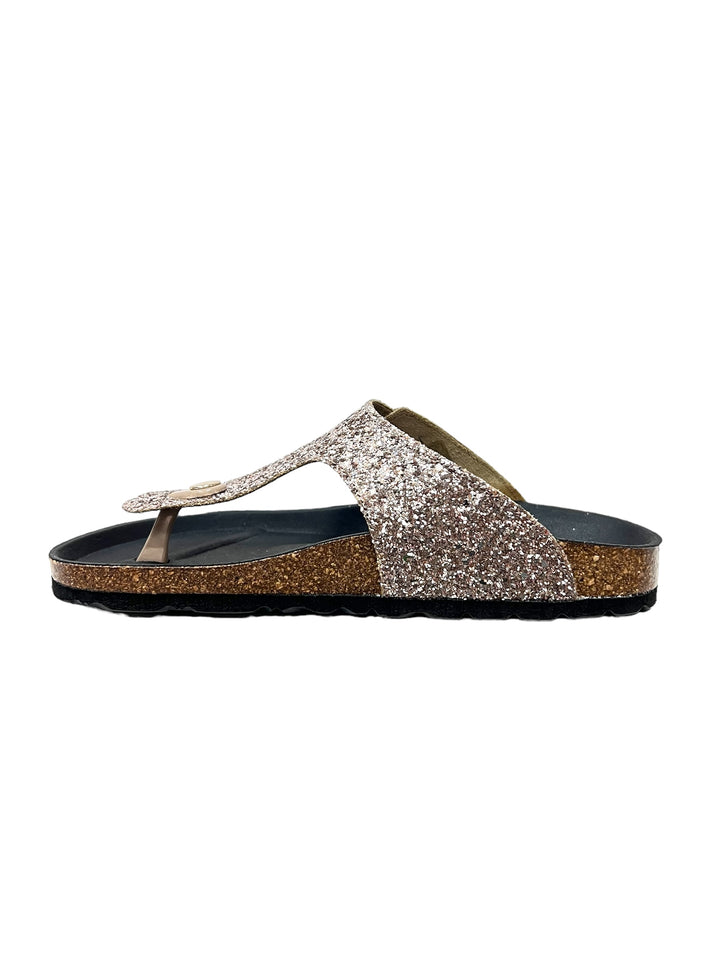 ciabatte glitter infradito donna grunland sara art.cc0011 cipria