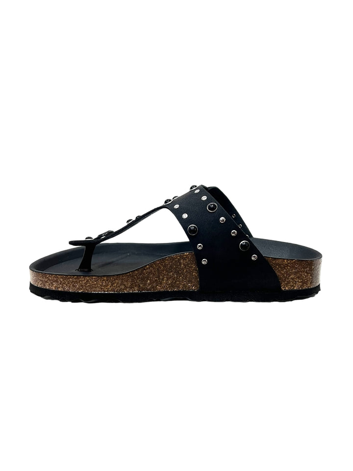 infradito donna pelle grunland re-soft enny art.cc0038 NERO