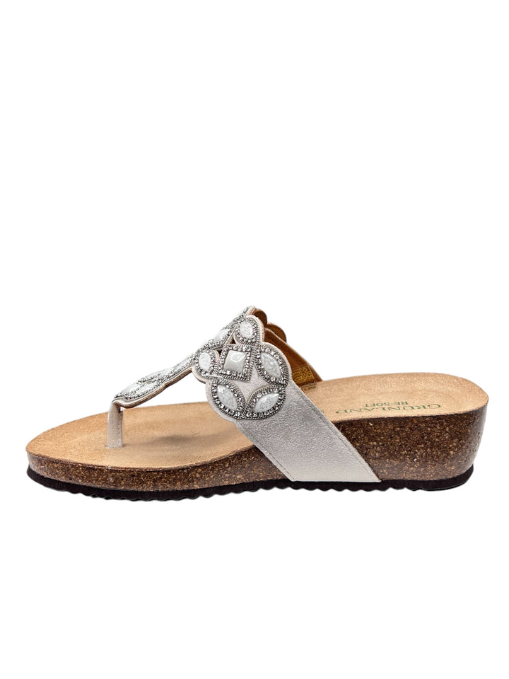 grunland ciabatta infradito donna bianca