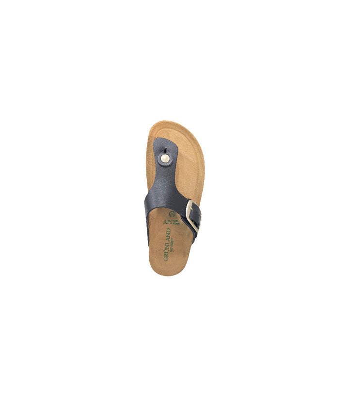 ciabatta infradito donna pelle grunland art.cc0234-11 NERO