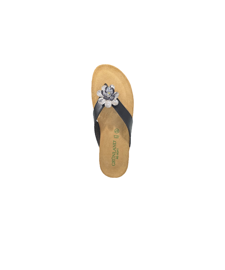 sandali infradito donna pelle grunland art.cc0271-70 NERO