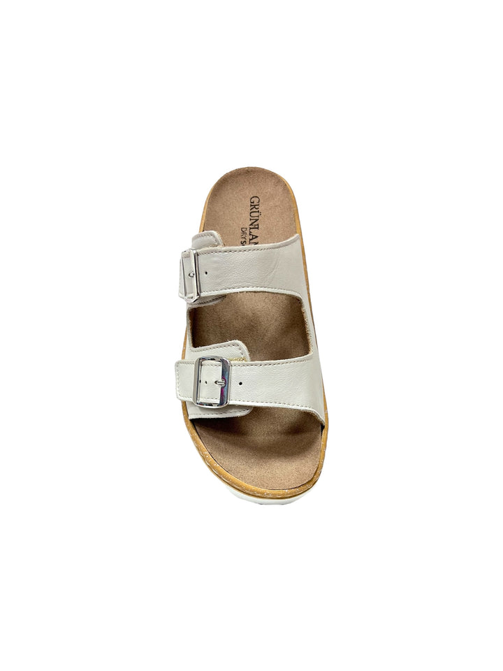 ciabatte donna pelle grunland moll art.ce0241 latte