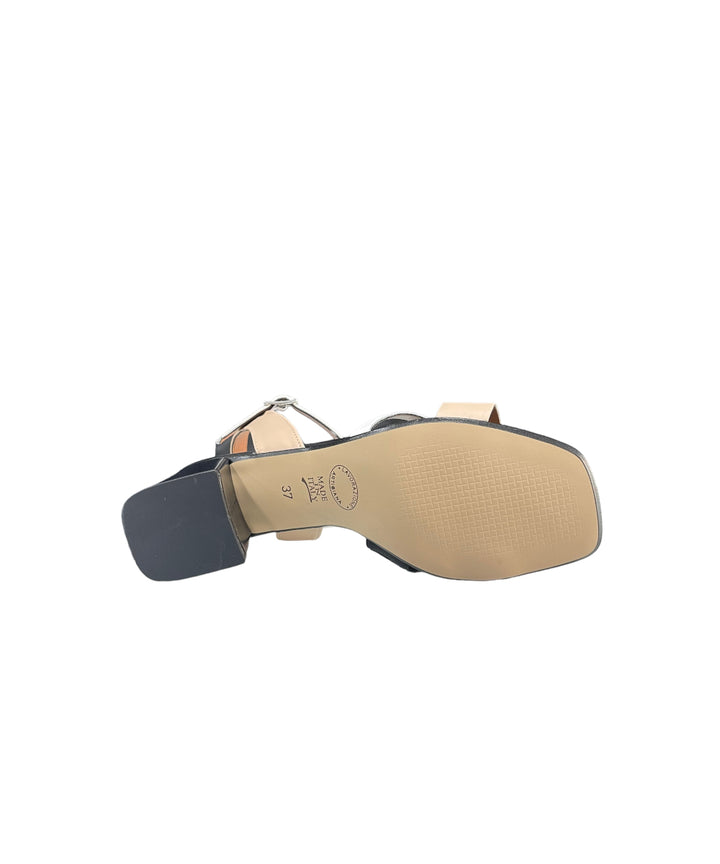 sandali donna pelle cinziasoft art.cg72248-002 nude-bianco-nero