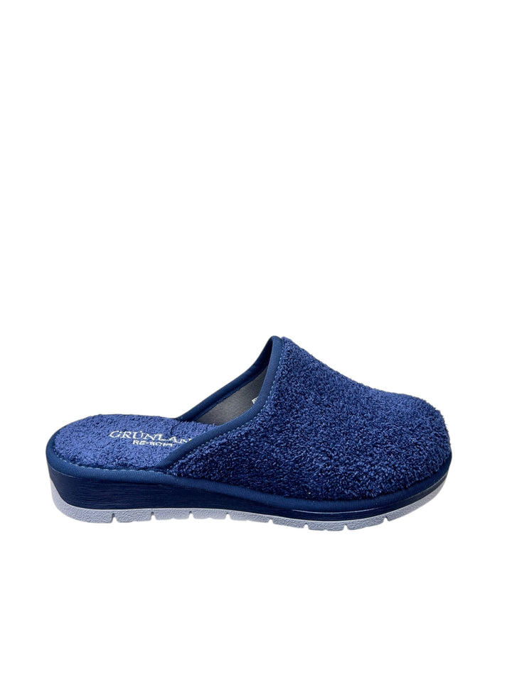 pantofola donna spugna blu