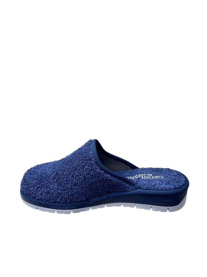 pantofola donna spugna blu