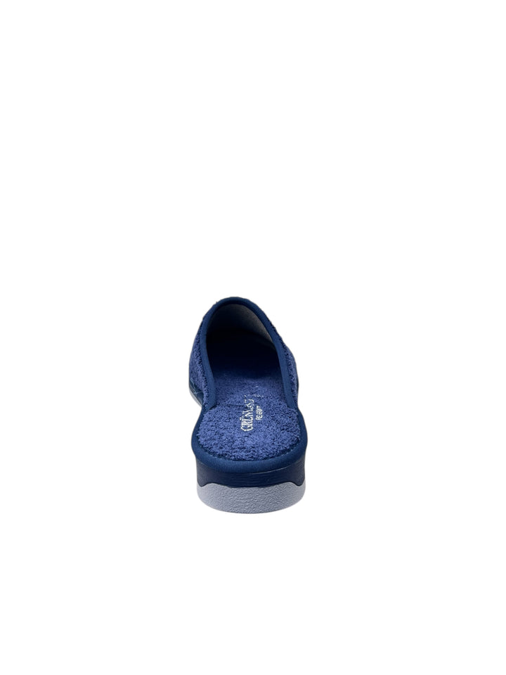 pantofola donna spugna blu