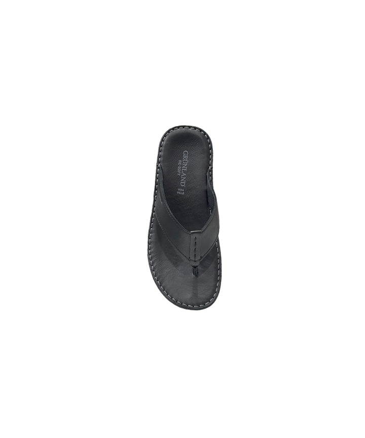 ciabatte infradito uomo pelle grunland art.ci2495 nero