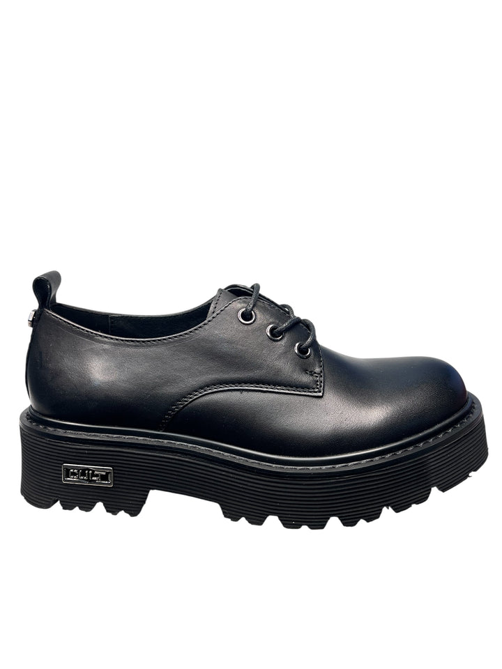 stringata donna pelle nero