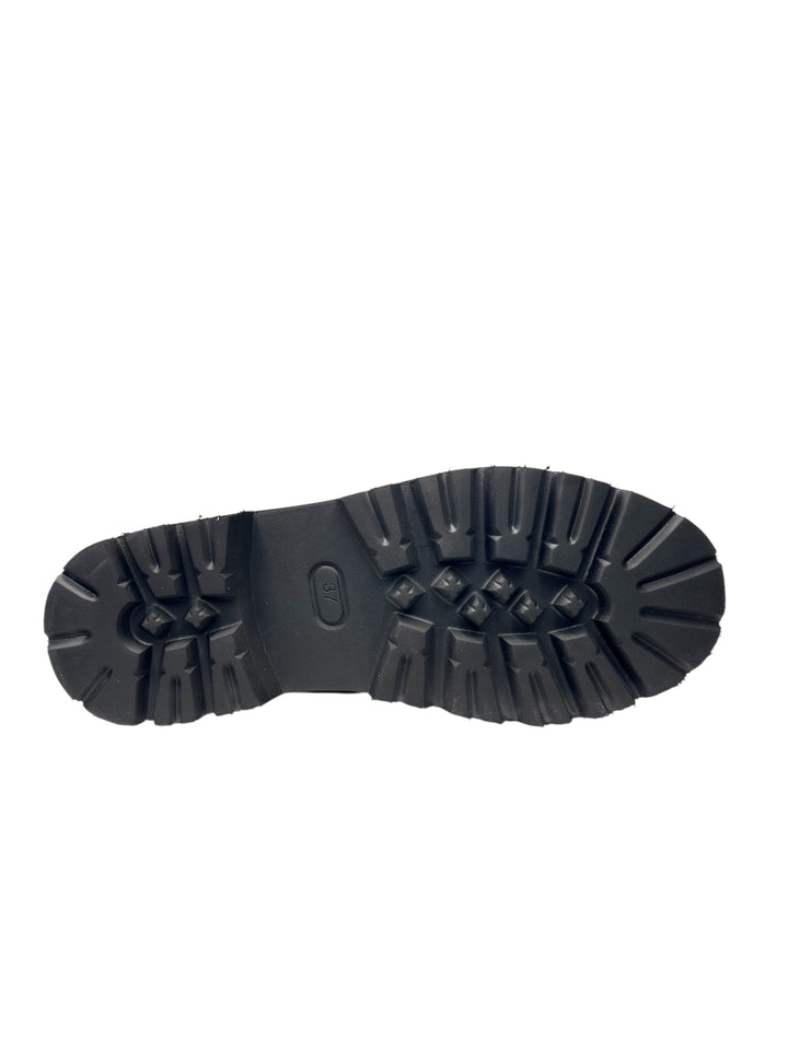 stringata donna pelle nero