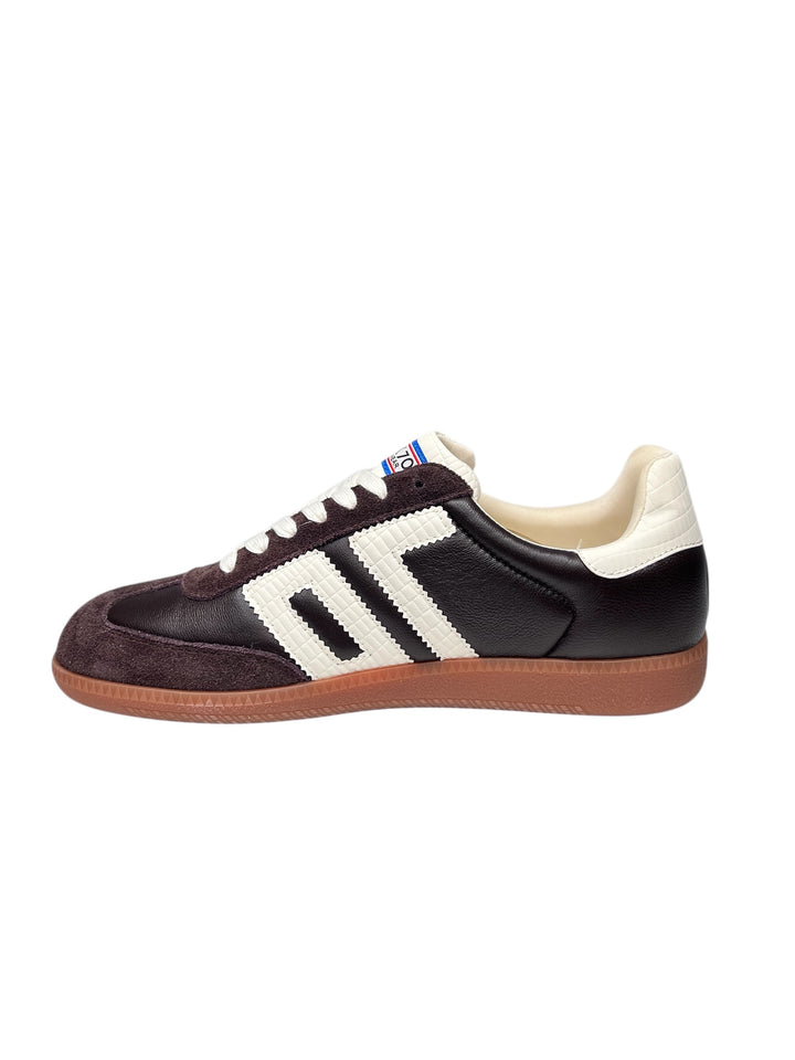 sneaker uomo pelle coffee-milk