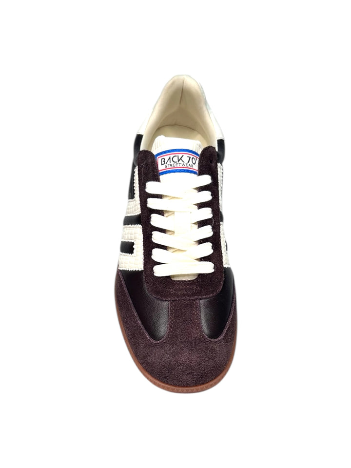 sneaker uomo pelle coffee-milk