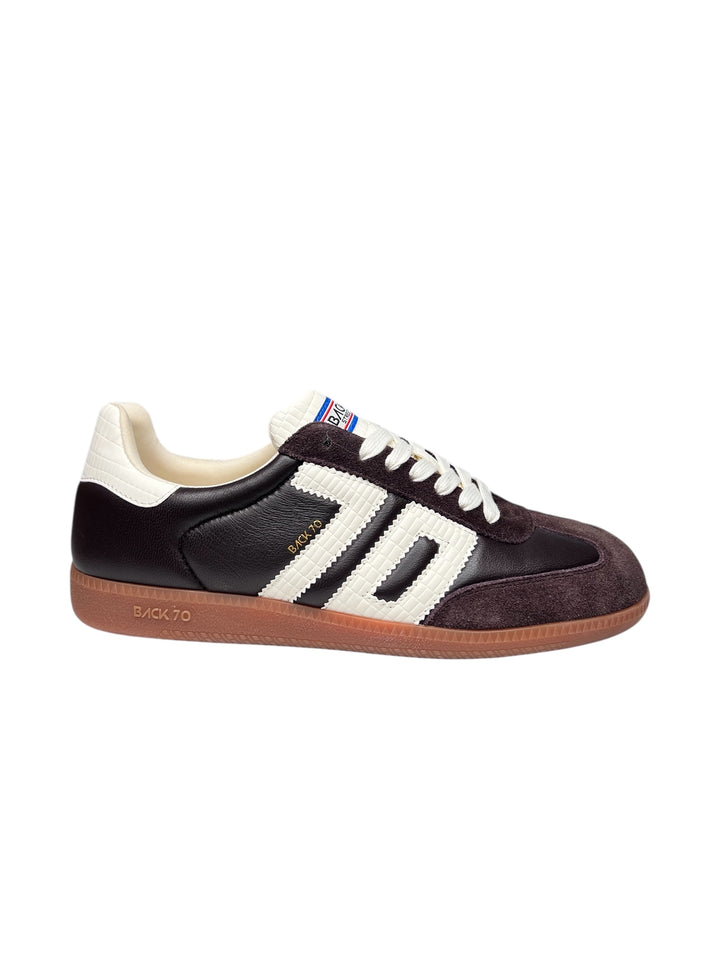 sneaker uomo pelle coffee-milk