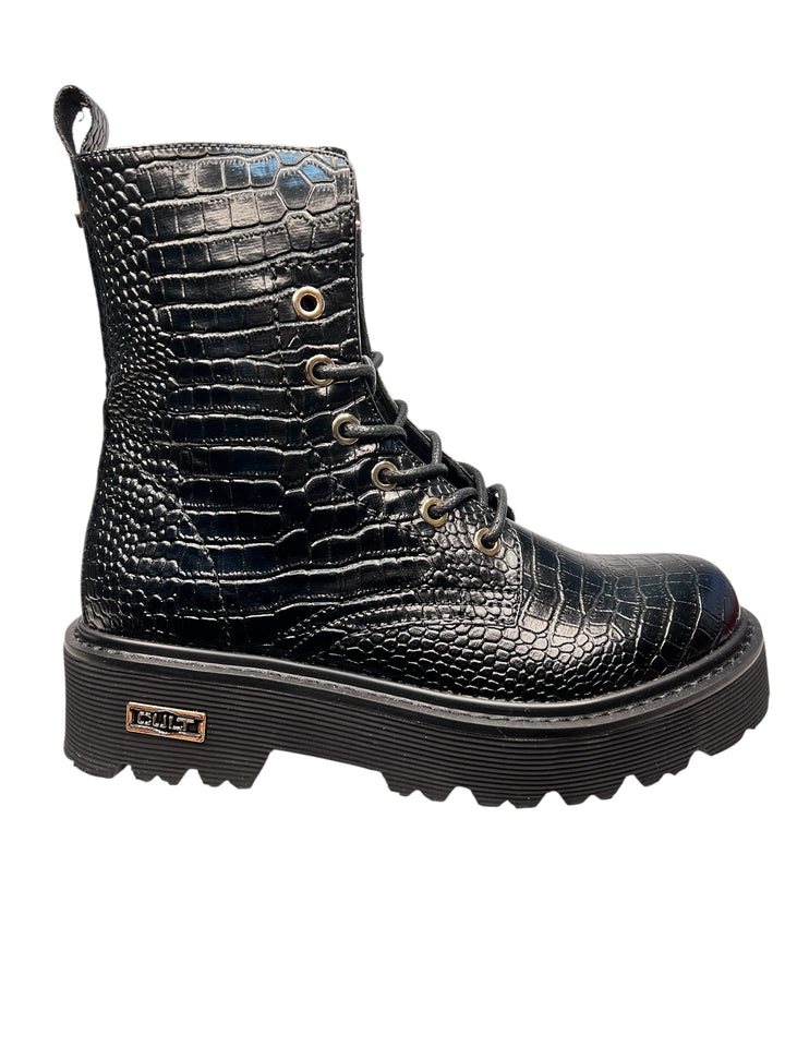 anfibio corto donna pelle nero