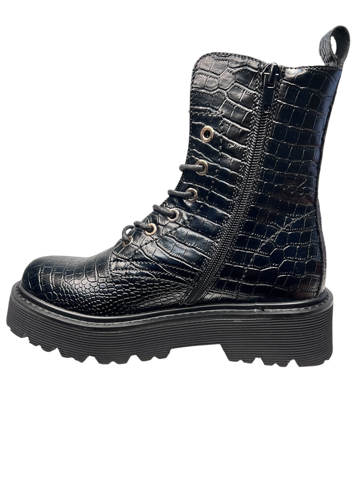 anfibio corto donna pelle nero