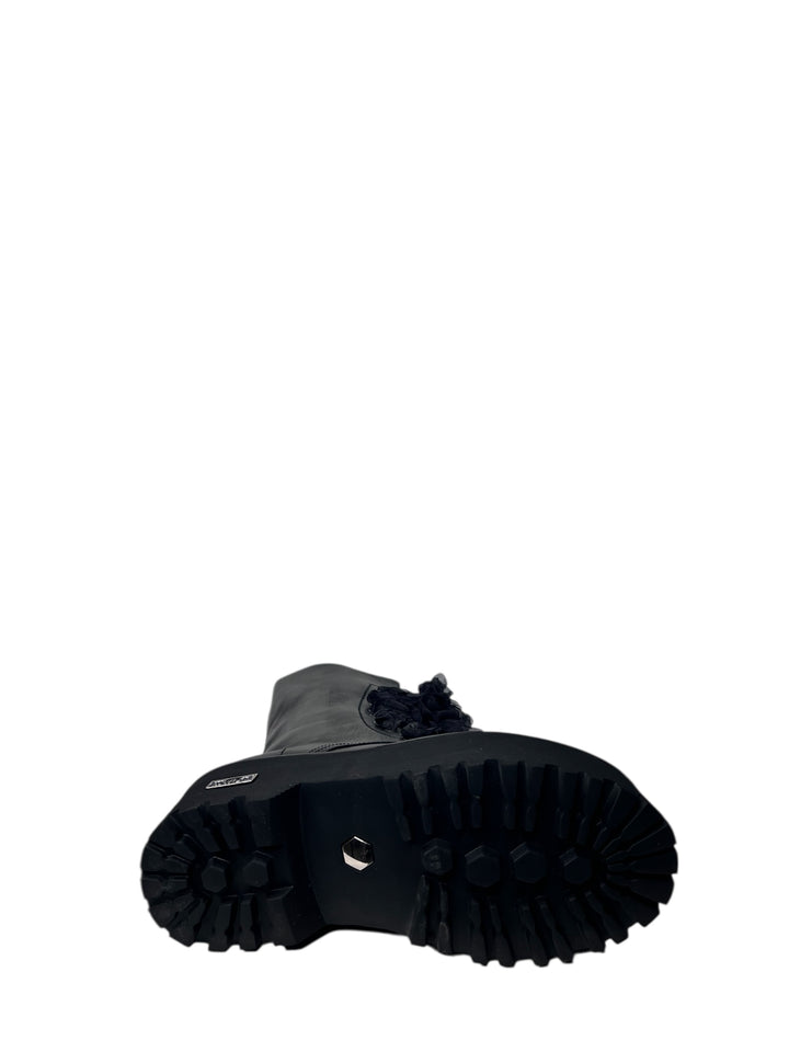 anfibio platform donna pelle nero