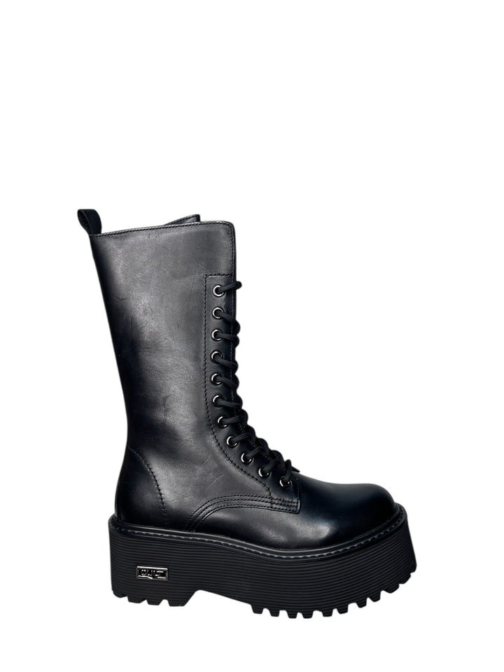 anfibio platform donna pelle nero