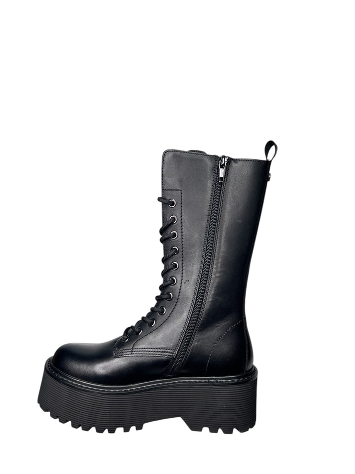 anfibio platform donna pelle nero