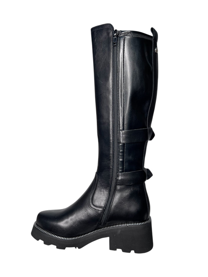 stivale donna pelle nero