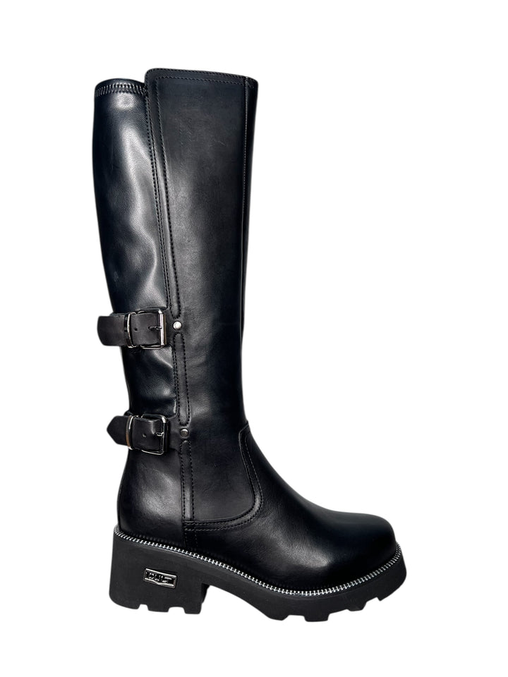 stivale donna pelle nero