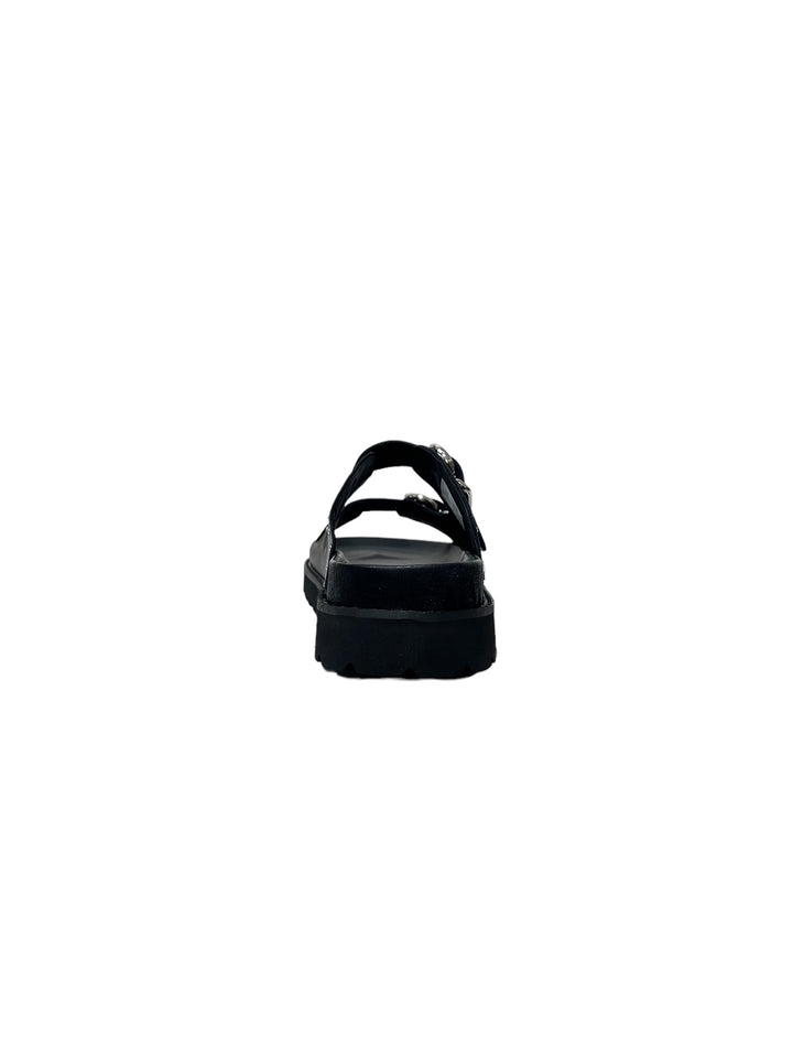sandali ciabatte doppia fibbia cult donna pelle art.clw425100 black