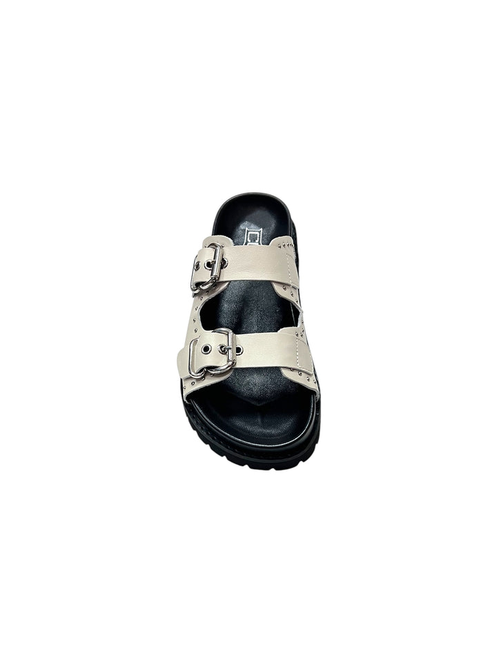 sandali ciabatte doppia fibbia cult donna pelle art.clw425101 white