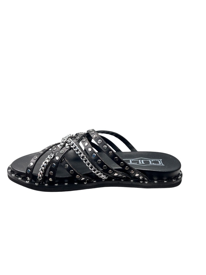ciabatta donna in pelle nera