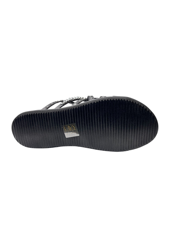 ciabatta donna in pelle nera