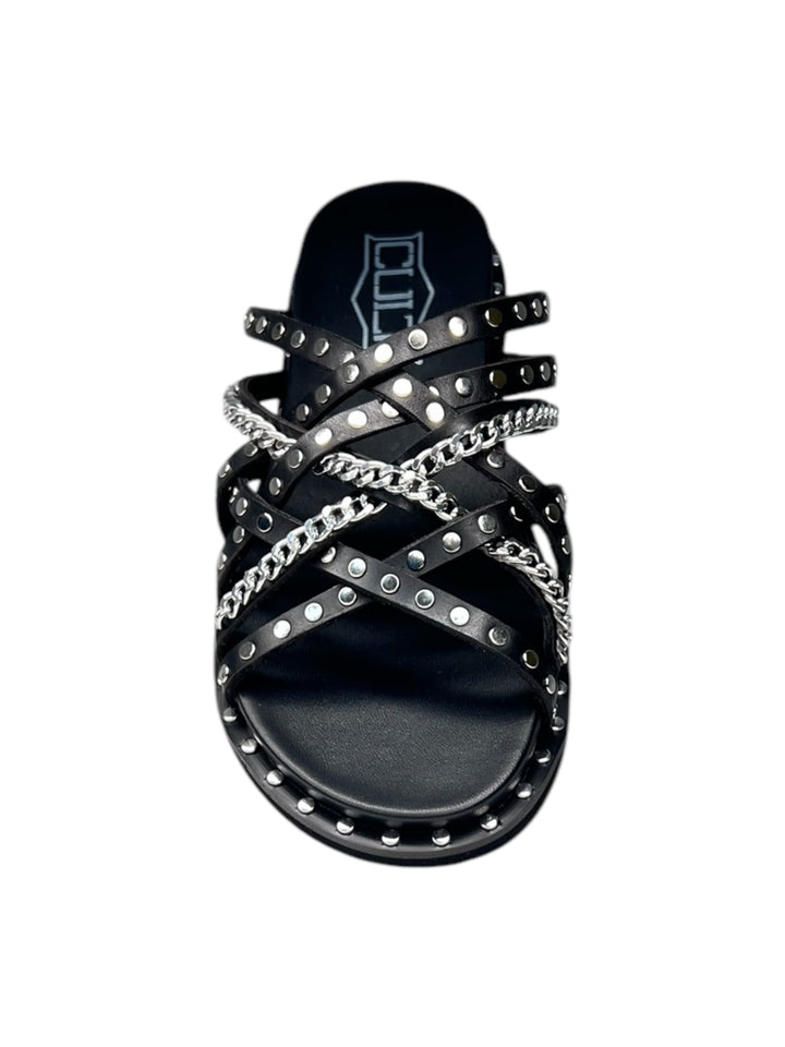 ciabatta donna in pelle nera