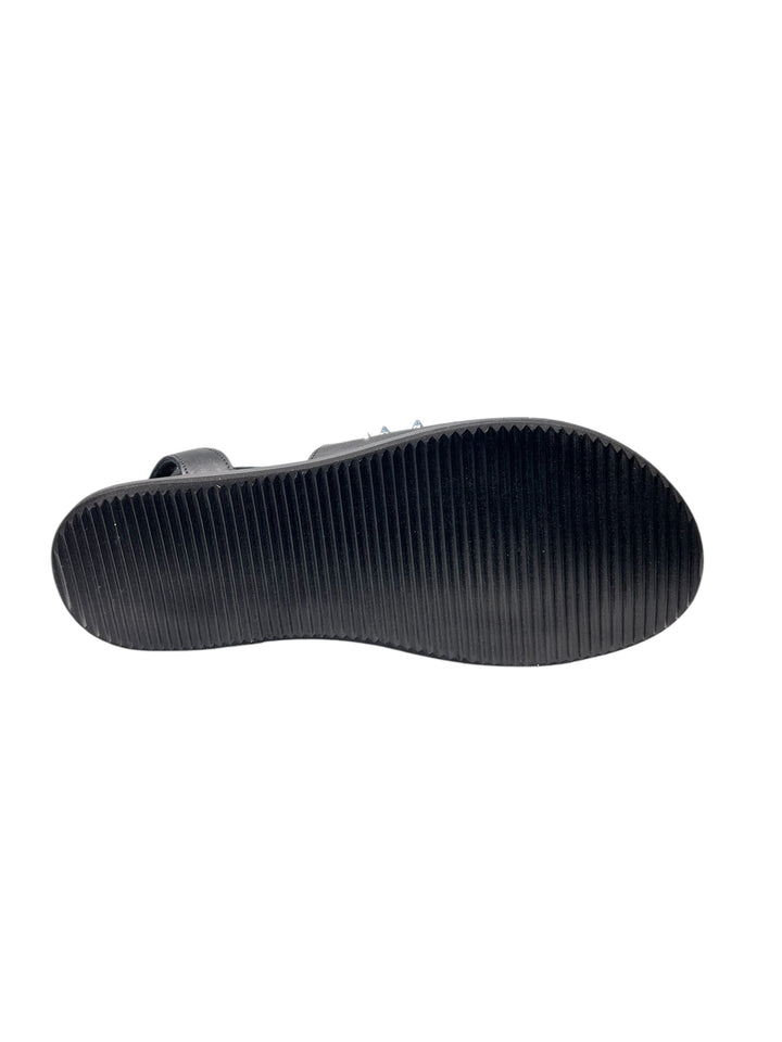 sandalo donna in pelle nera