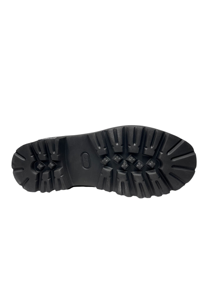 anfibio catena donna pelle nero