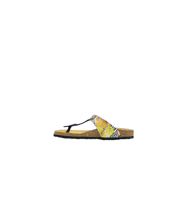 ciabatta infradito donna dorea art. cn112 fantasia giallo